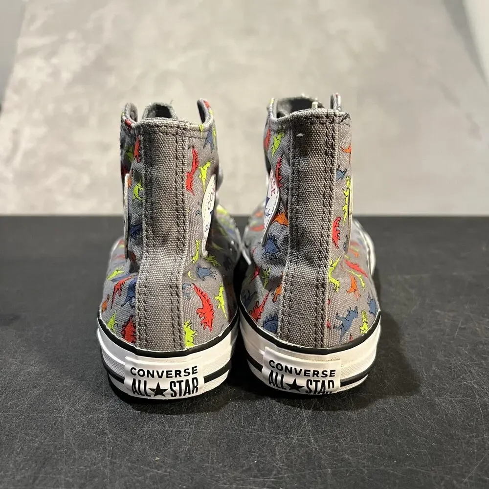 Converse Chuck Taylor All Star Dinoverse Shoes Youth Size 3 Gray High Top